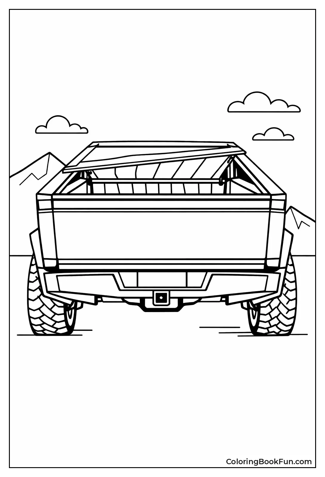 Cybertruck Rear Tailgate Open