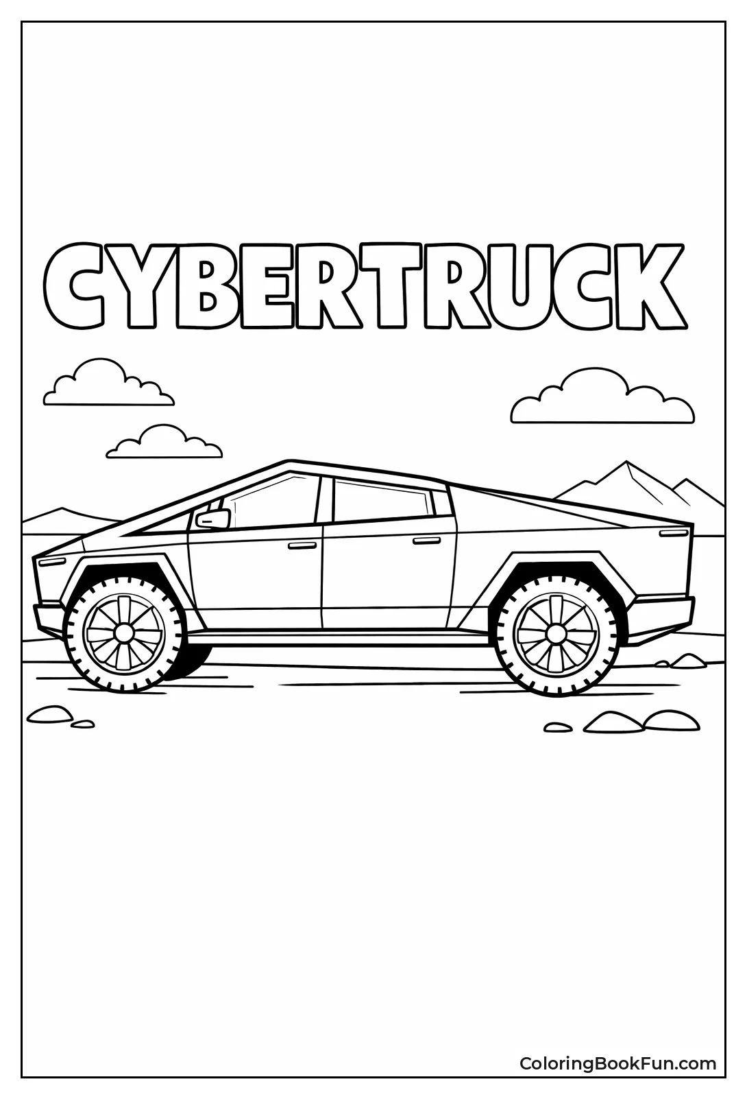 Sharp Cybertruck Side Profile