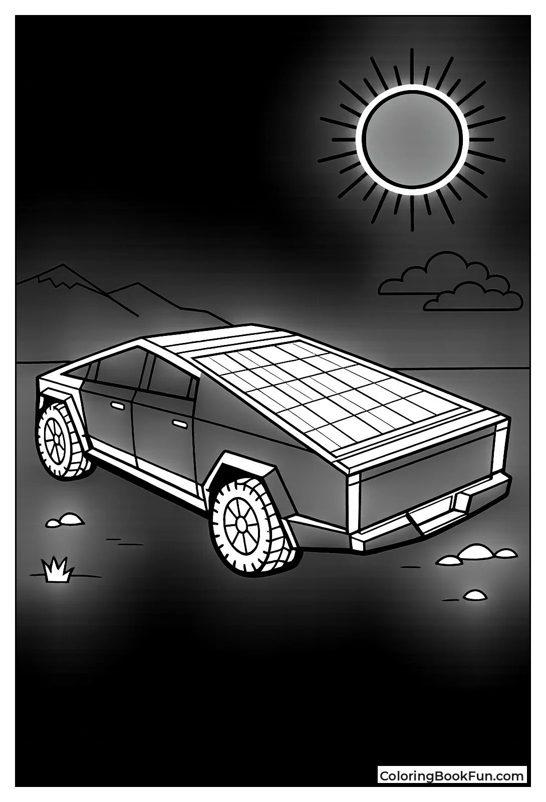 Cybertruck Charges with Solar