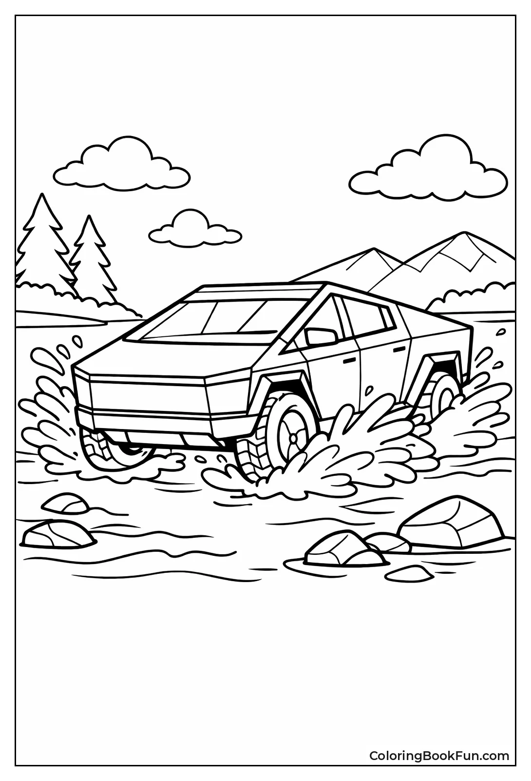 Cybertruck Wades River Splash