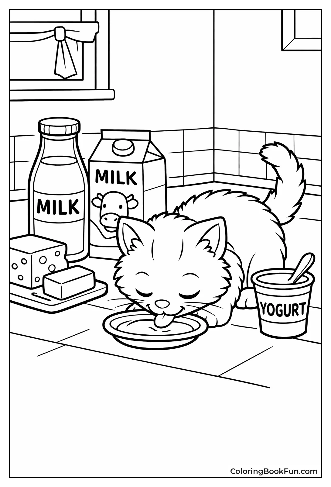 Kitten Lapping Milk Saucer