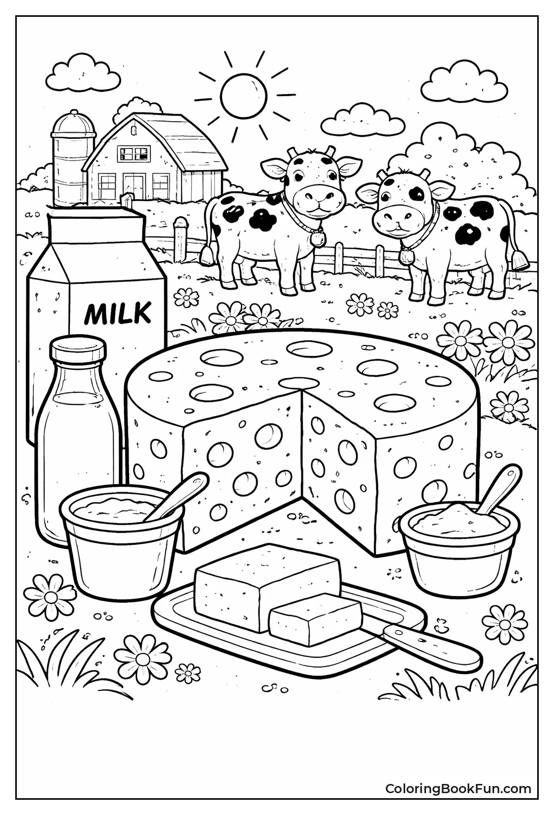 Sliced Swiss Cheese Wheel