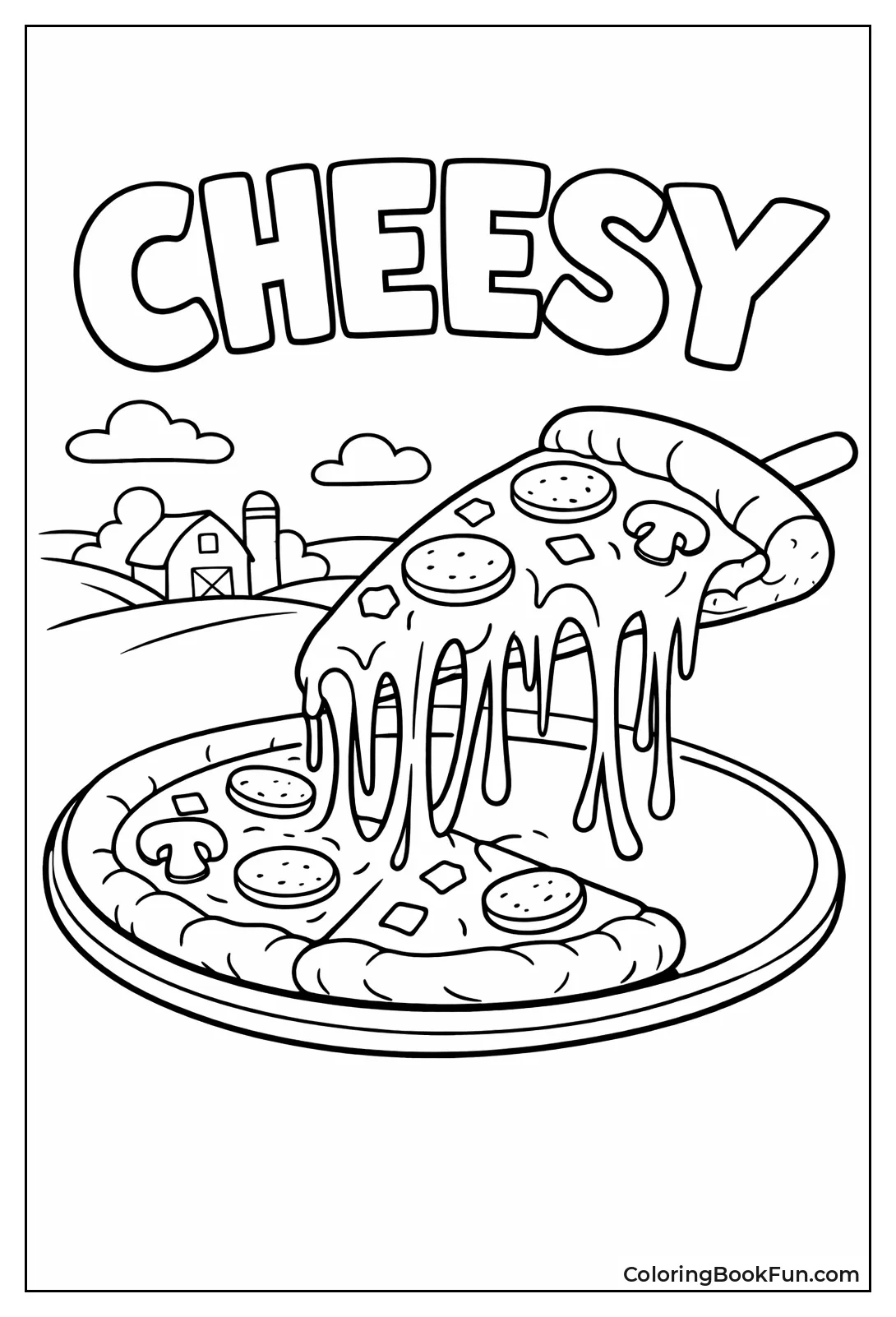 Stretchy Cheese Pizza Slice