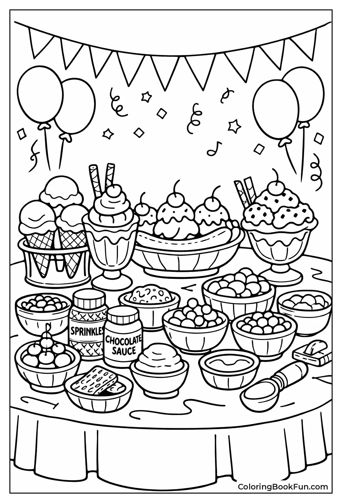 Ice Cream Party Table