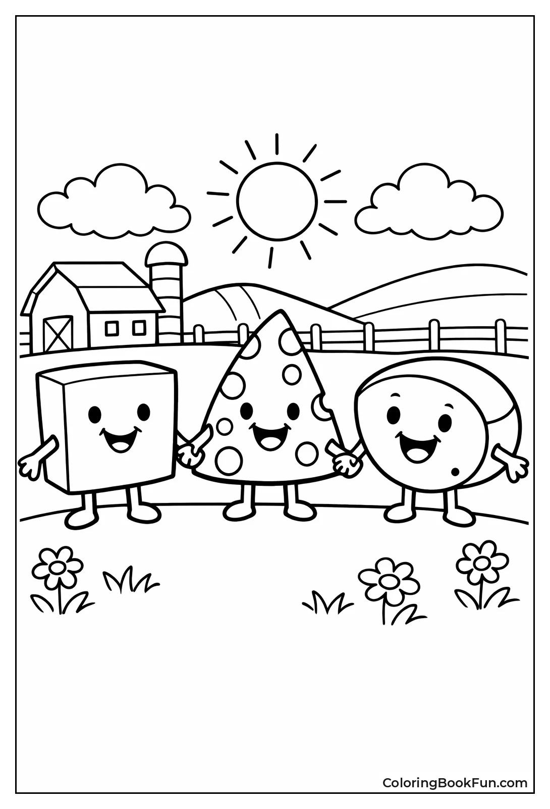 Cheese Friends Holding Hands