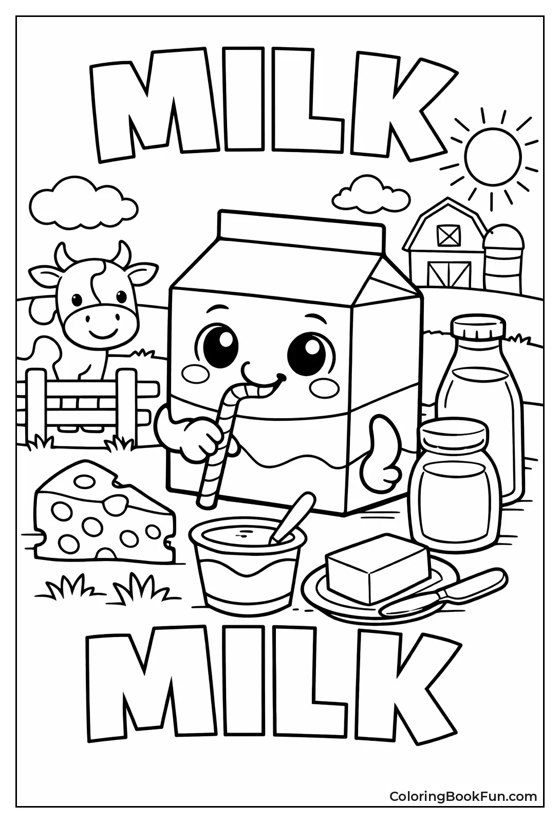 Cute Smiling Milk Carton