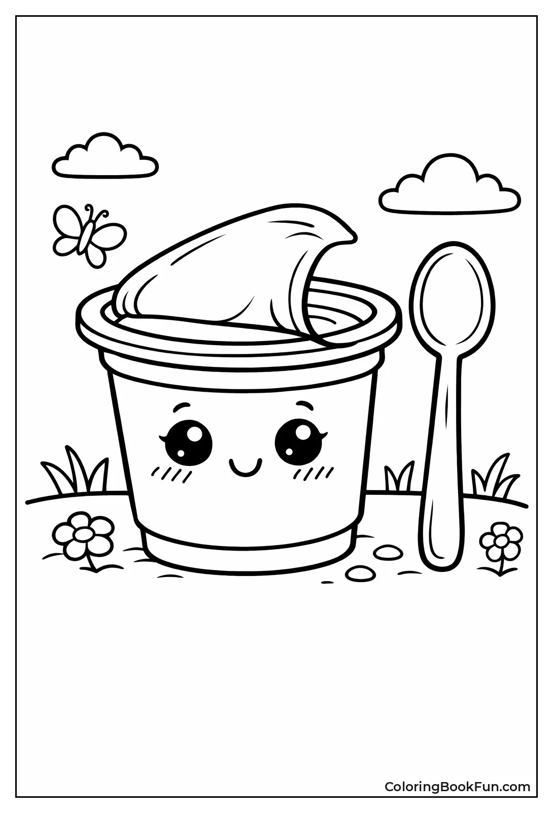 Shy Yogurt Cup with Spoon