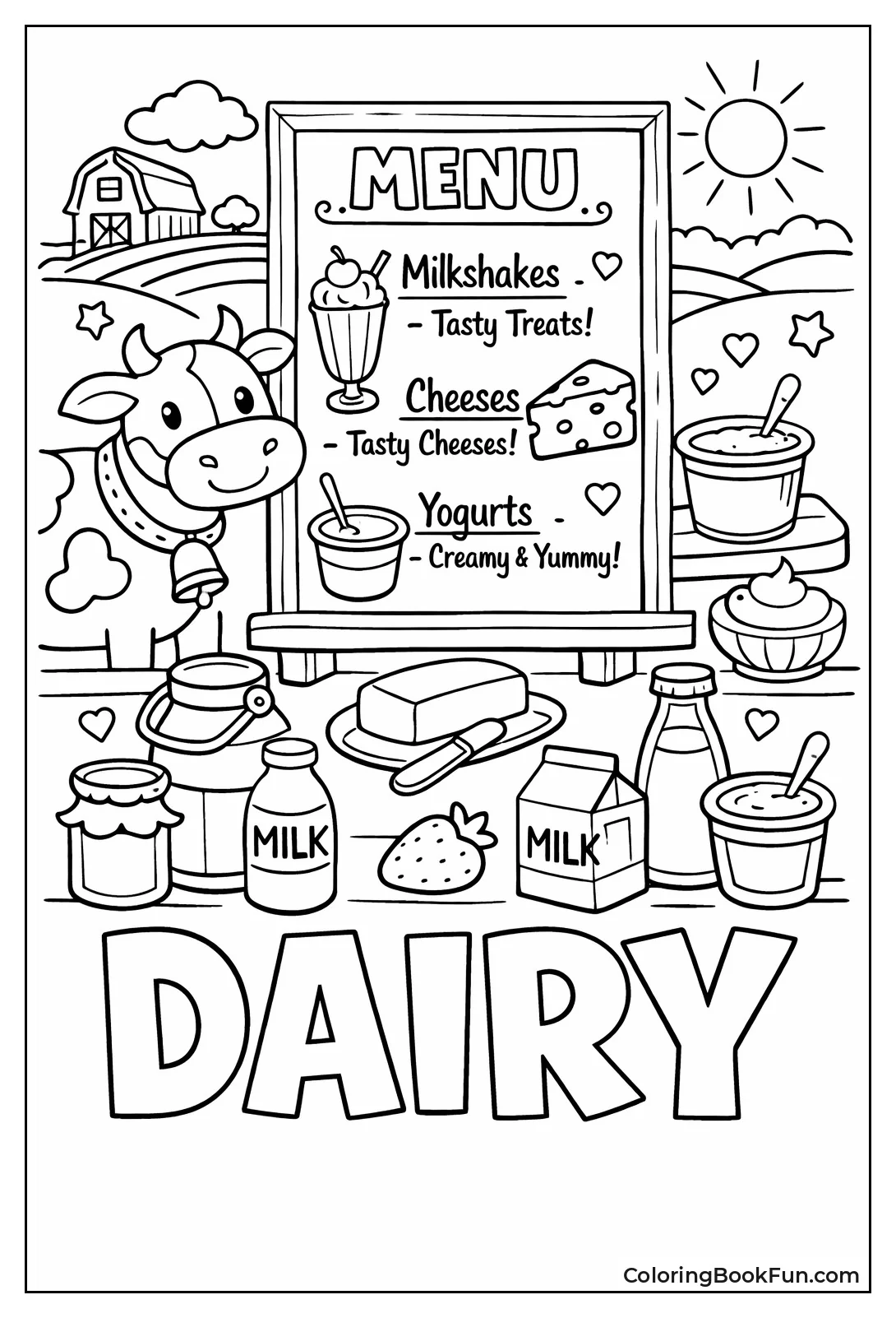 Chalkboard Dairy Menu