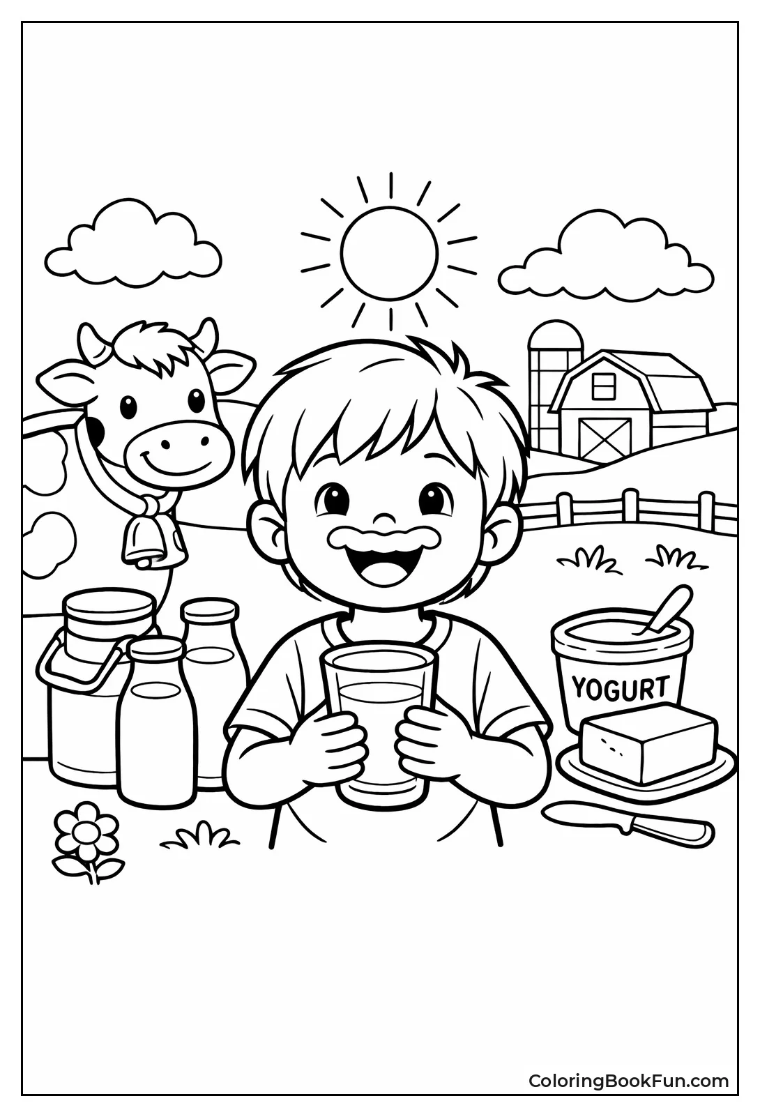 Kid with Milk Mustache