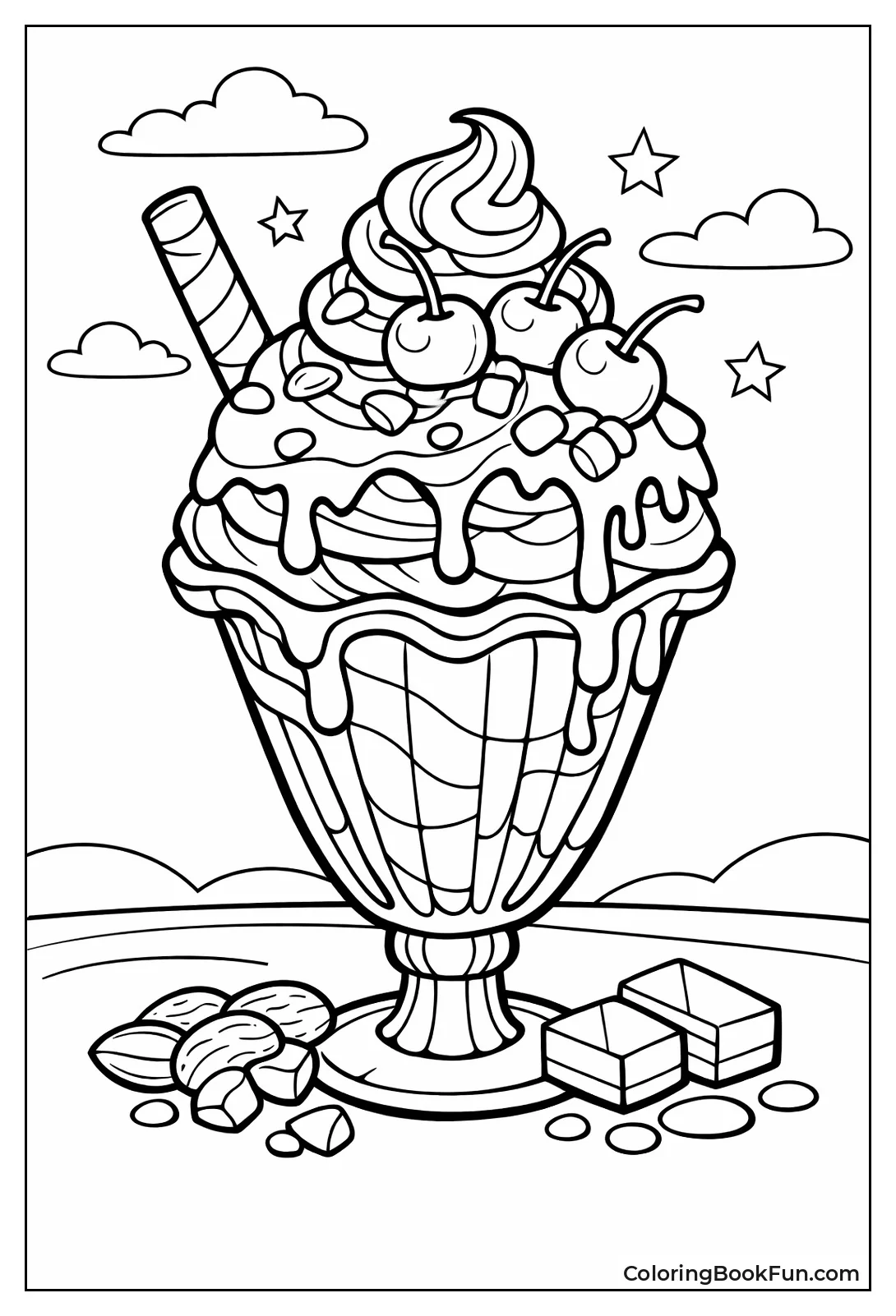 Swirly Ice Cream Sundae