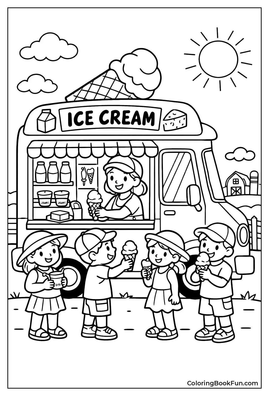 Ice Cream Truck in Summer