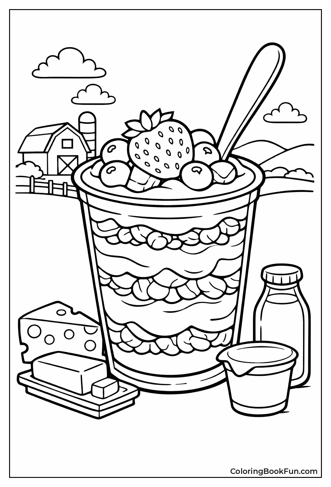 Layered Yogurt Parfait Cup