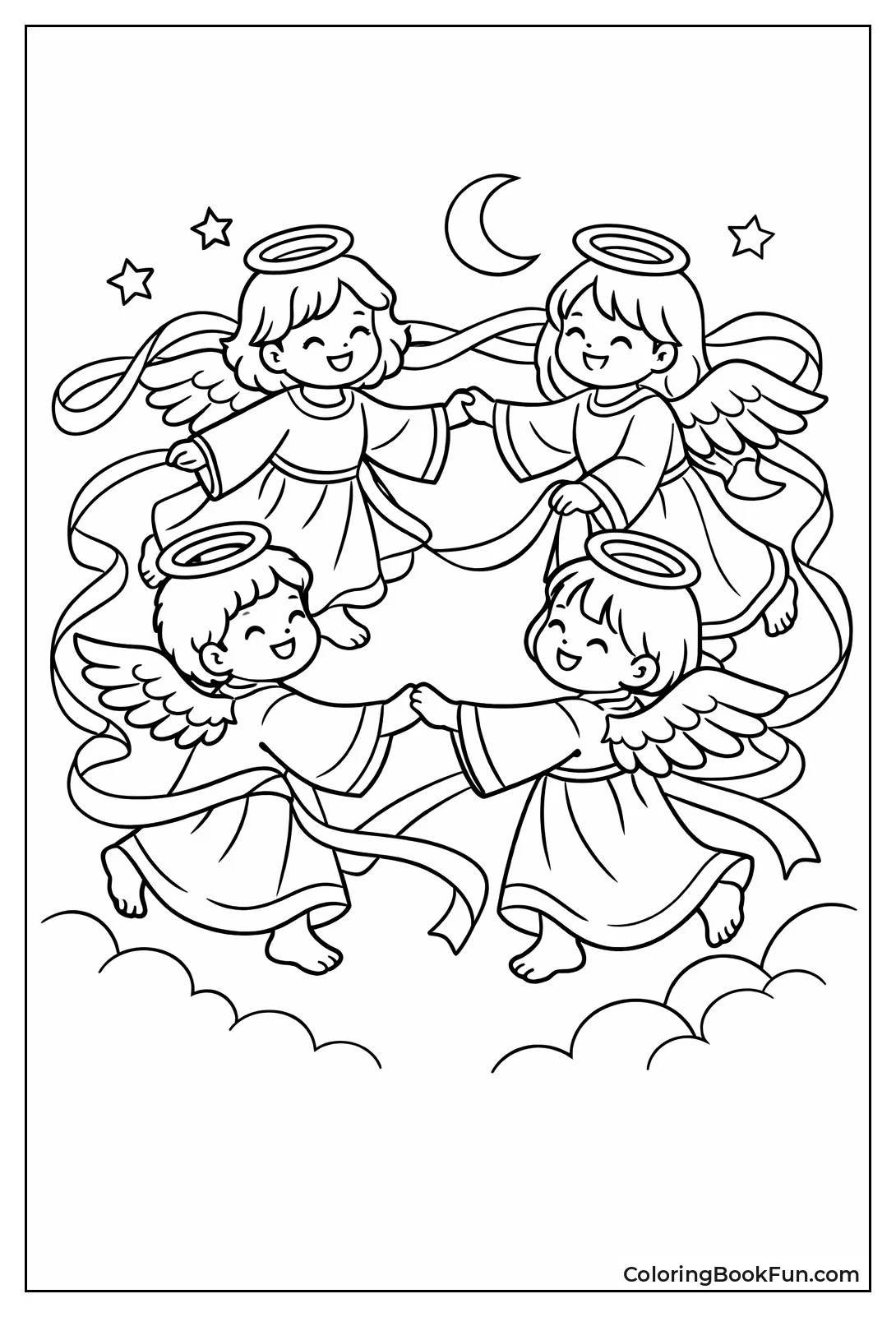 Angels Dancing in Joyful Circle