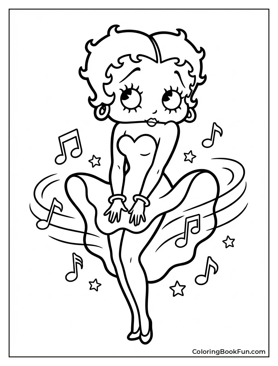 Betty Twirls in Short Dress