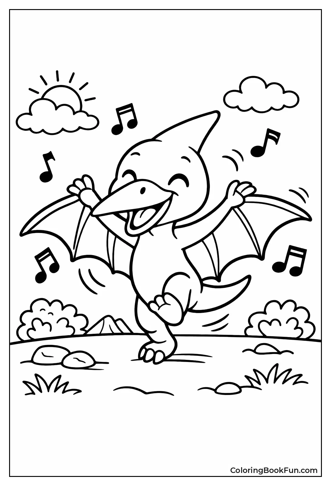 Dancing Cartoon Pterodactyl