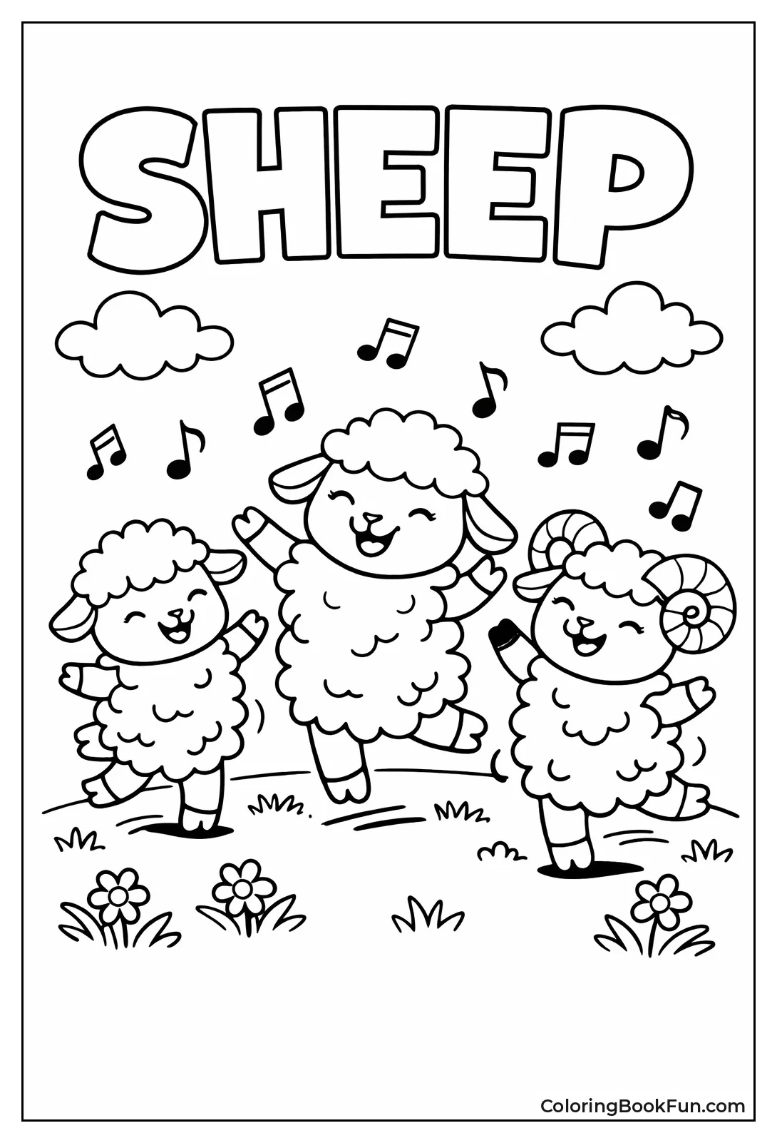 Dancing Cartoon Sheep