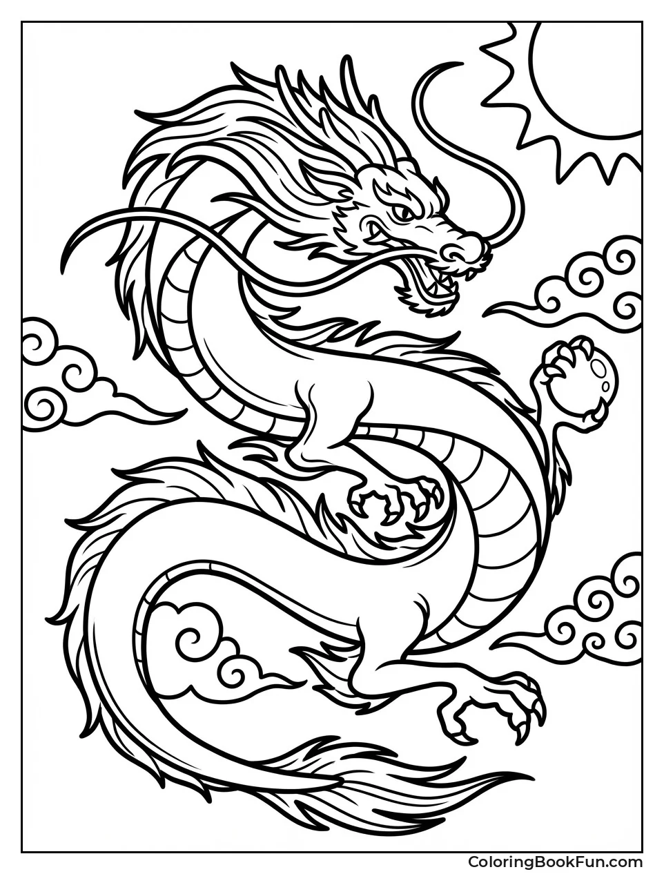 Chinese Dragon Dancing Joyfully