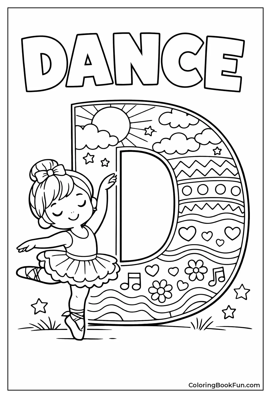Letter D with Little Dancer