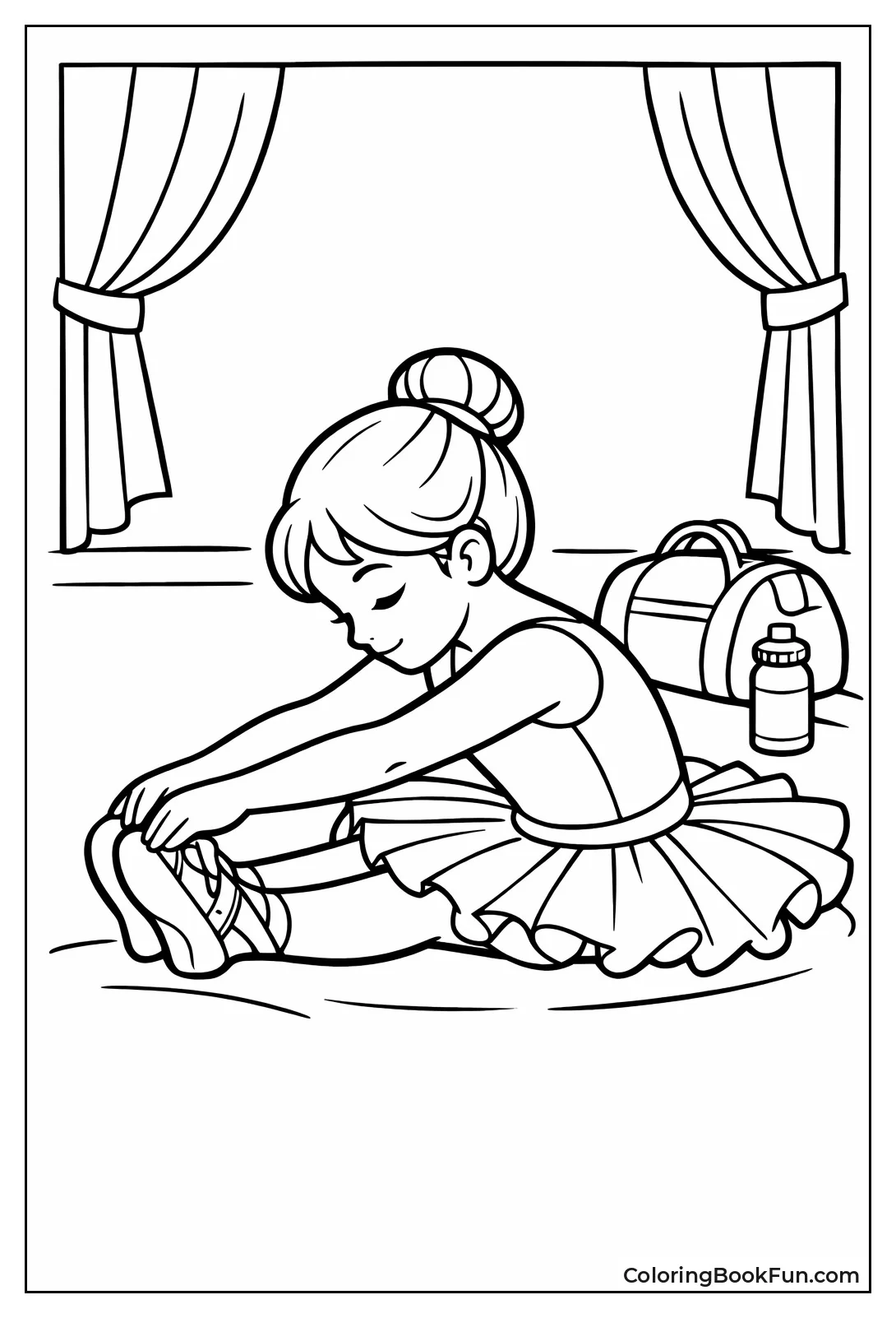 Dancer Stretches before Show