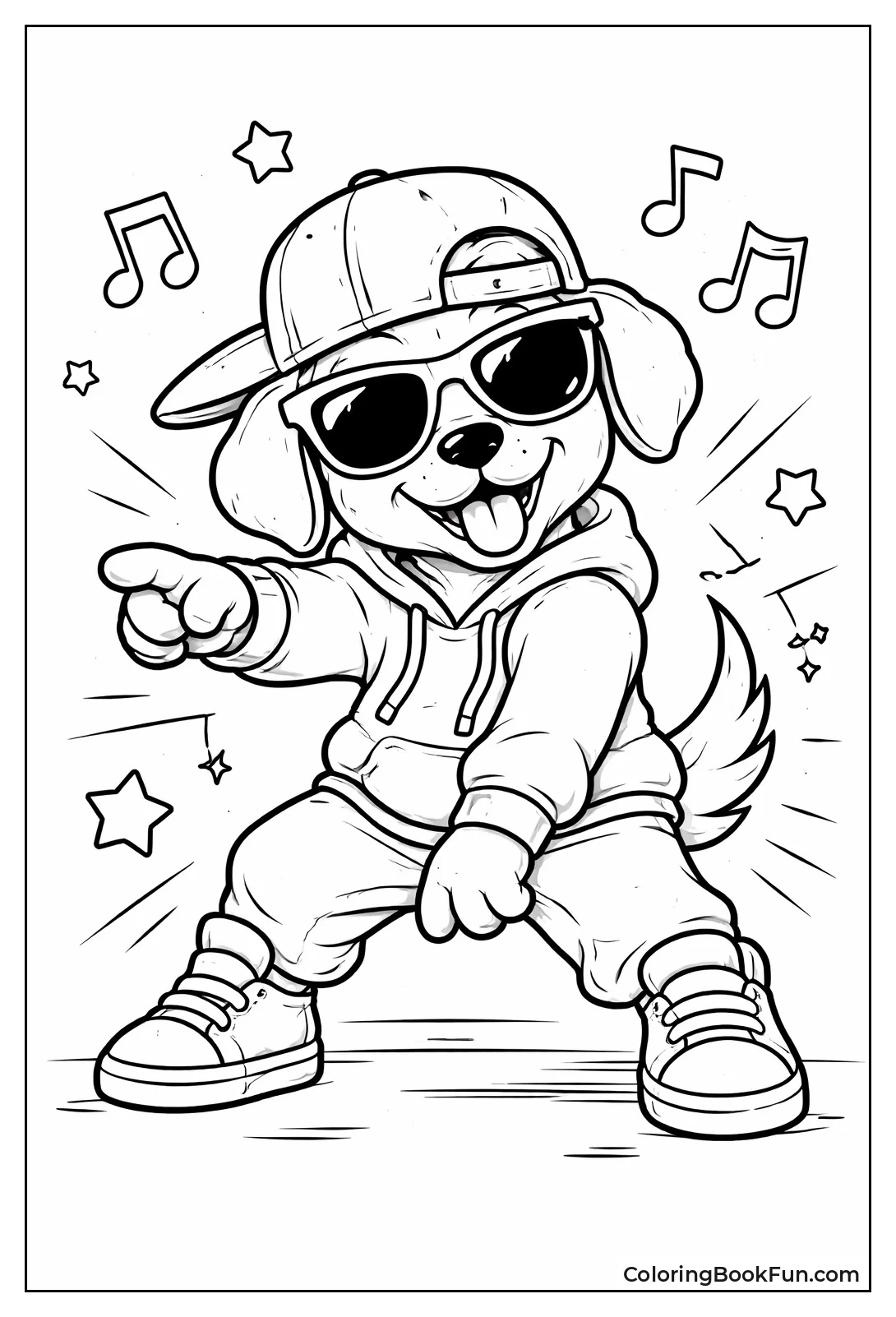 Dog Strikes Hip Hop Pose