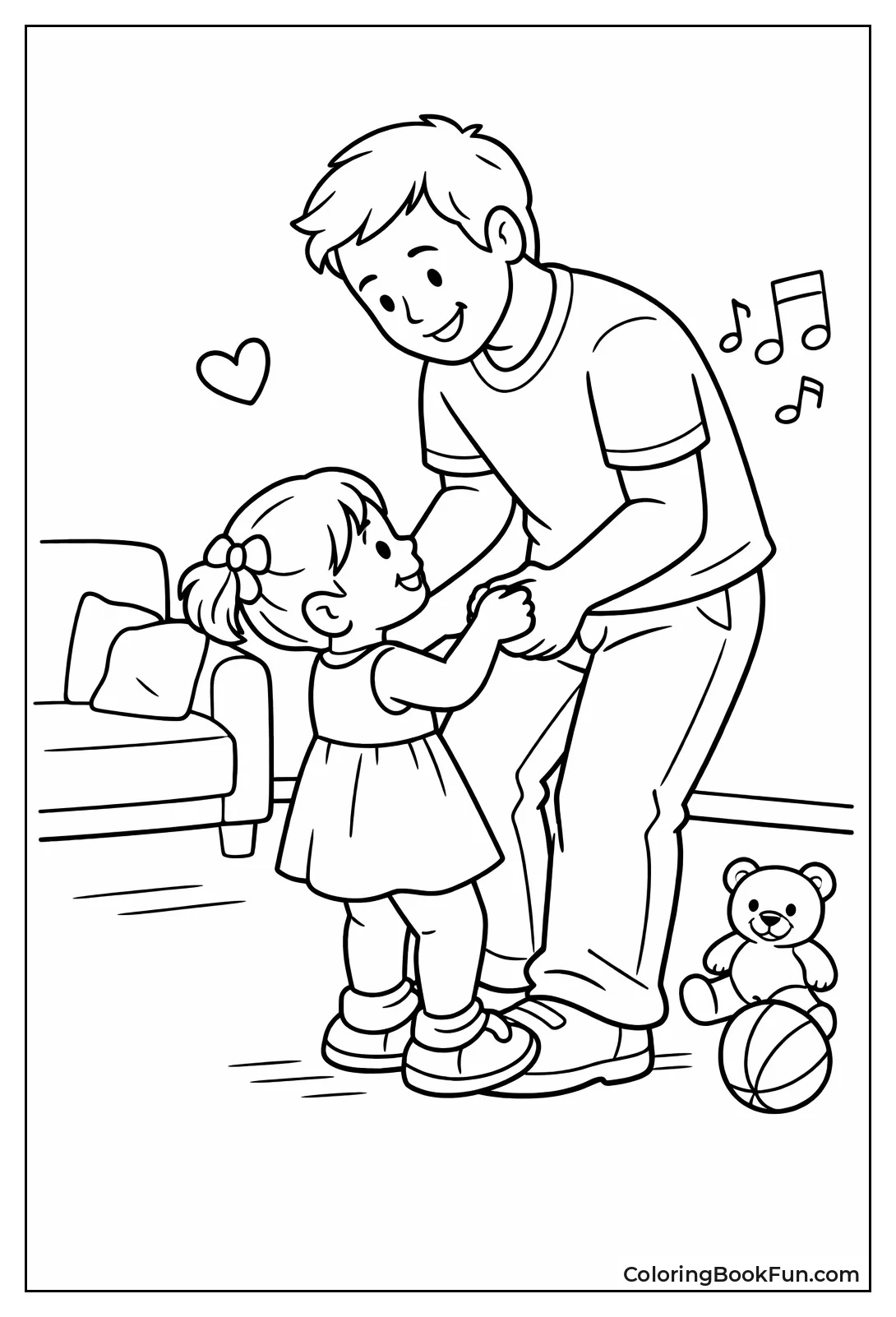 Dad Dances with Little Girl