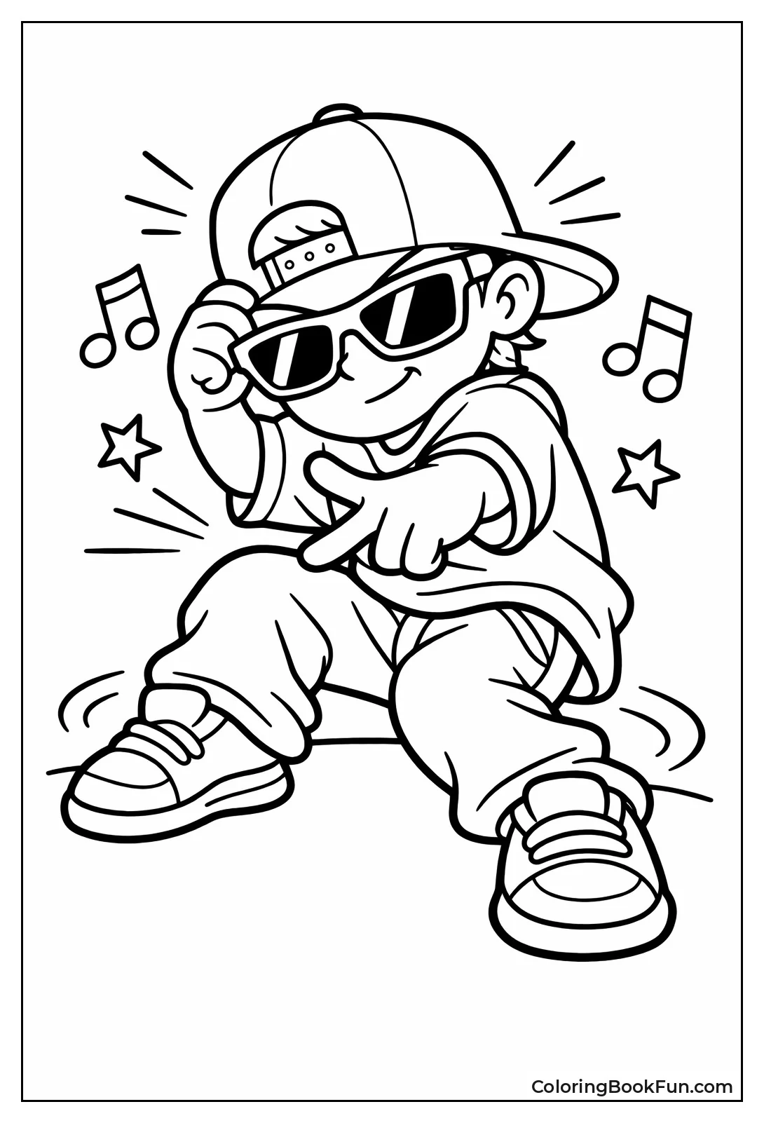 Boy Strikes Hip Hop Pose