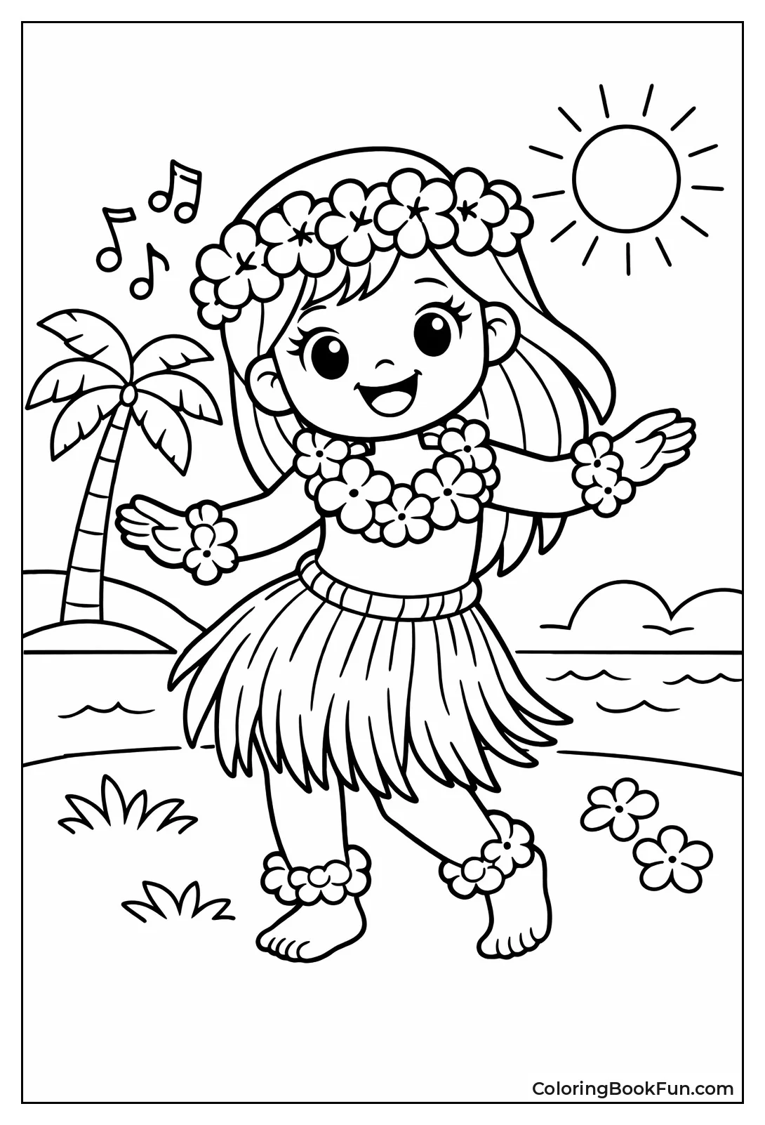 Hula Girl Sways Her Hips