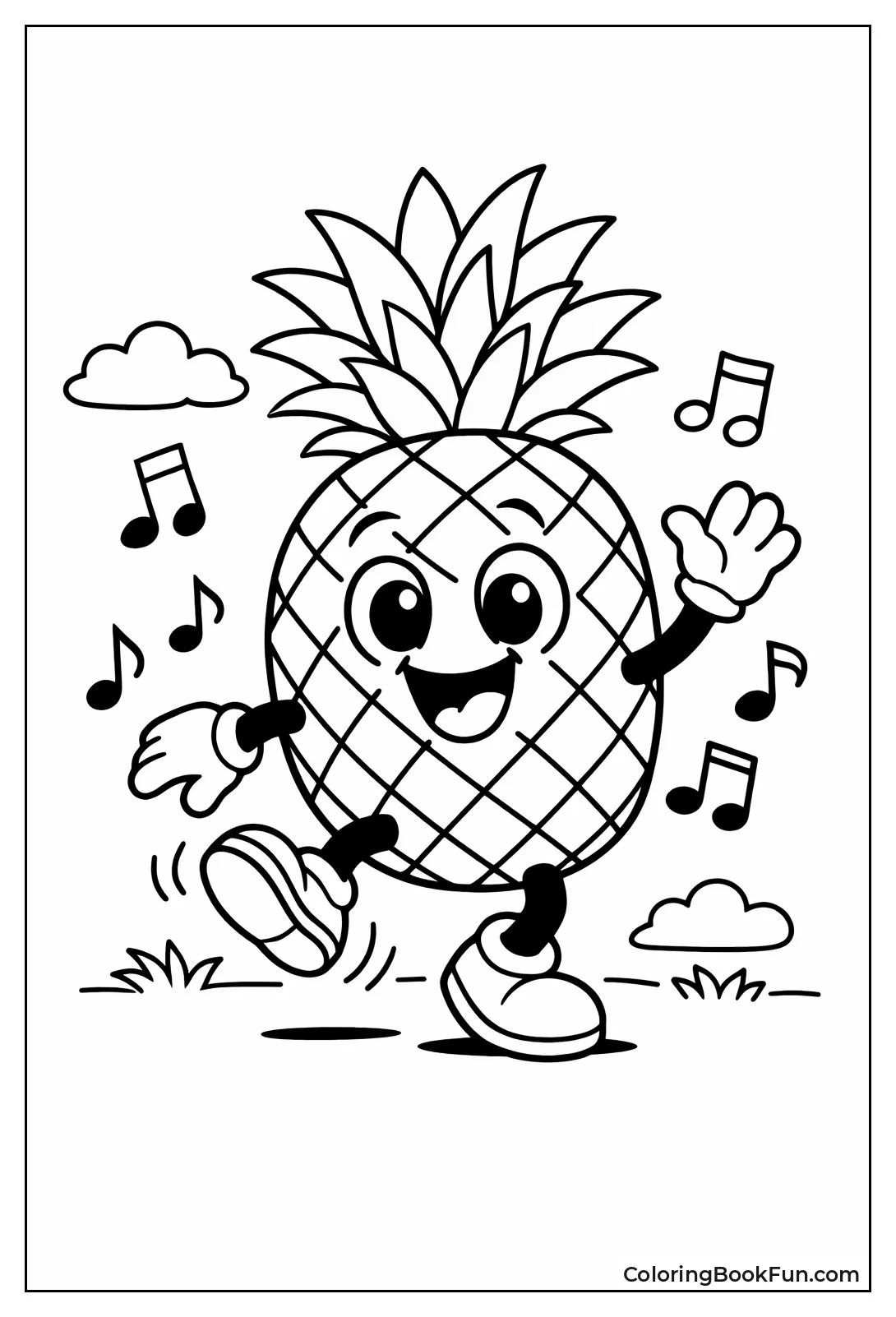 Dancing Pineapple with Notes