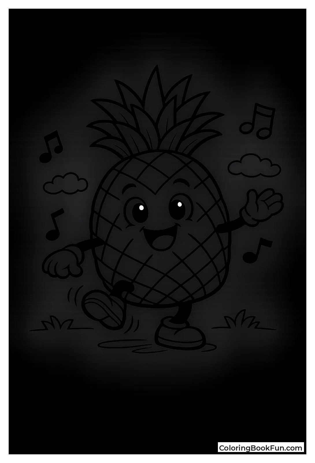 Dancing Pineapple with Notes