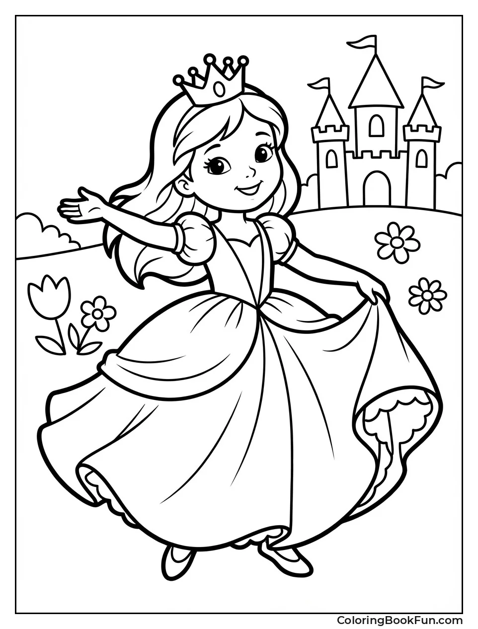 Twirling Princess in Gown