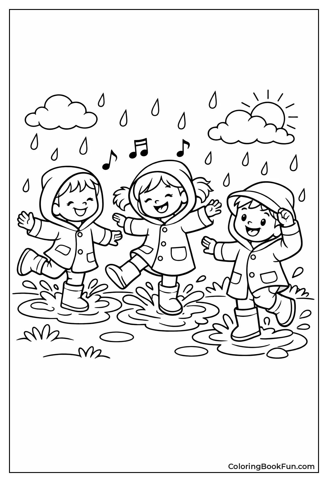 Kids Dance in Rain Puddles