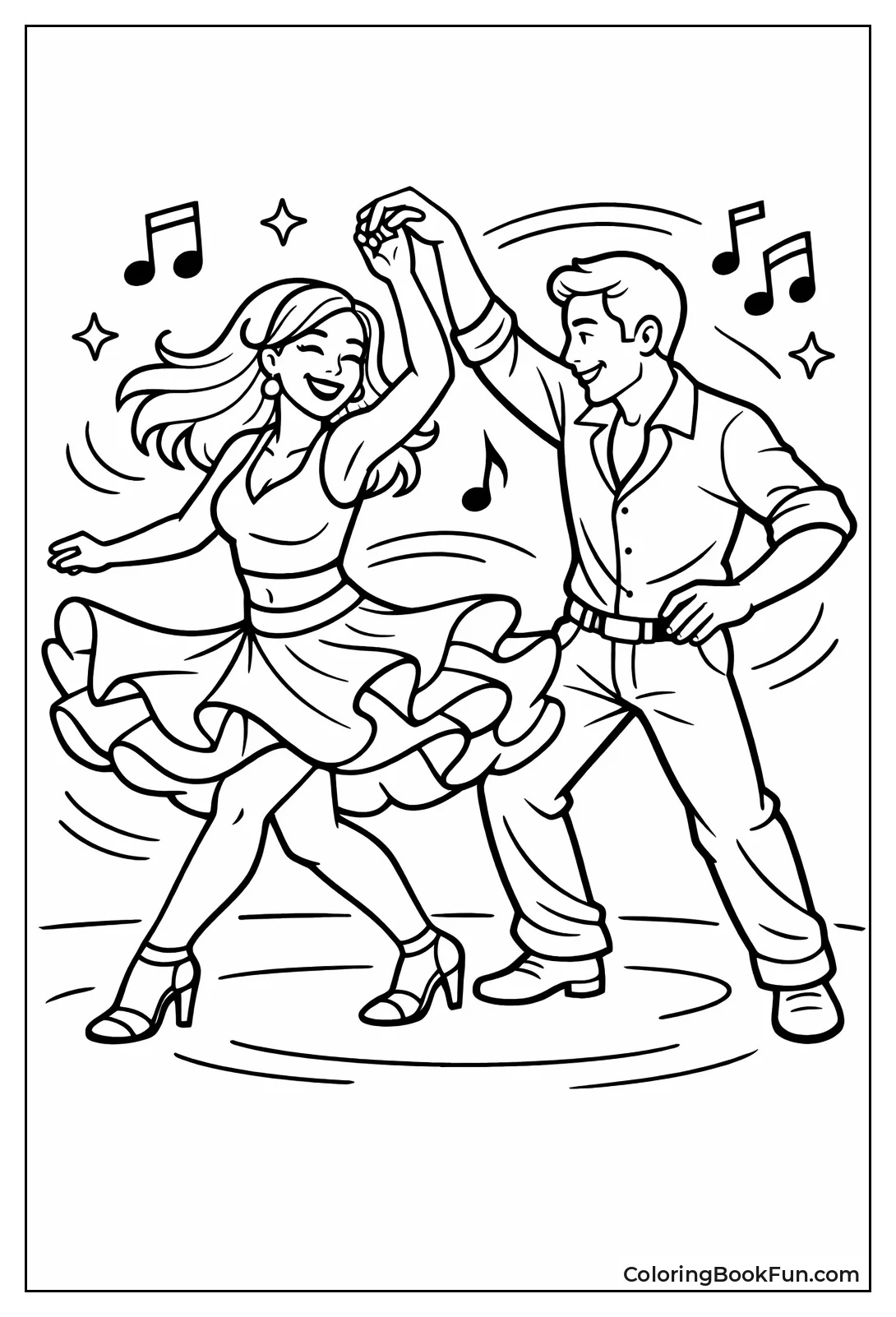 Couple Spins in Salsa