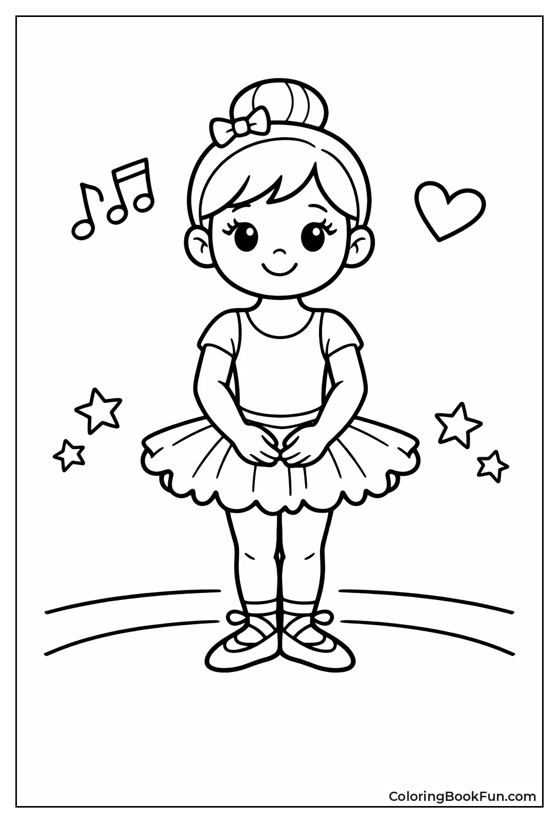 Young Ballerina in First Pose