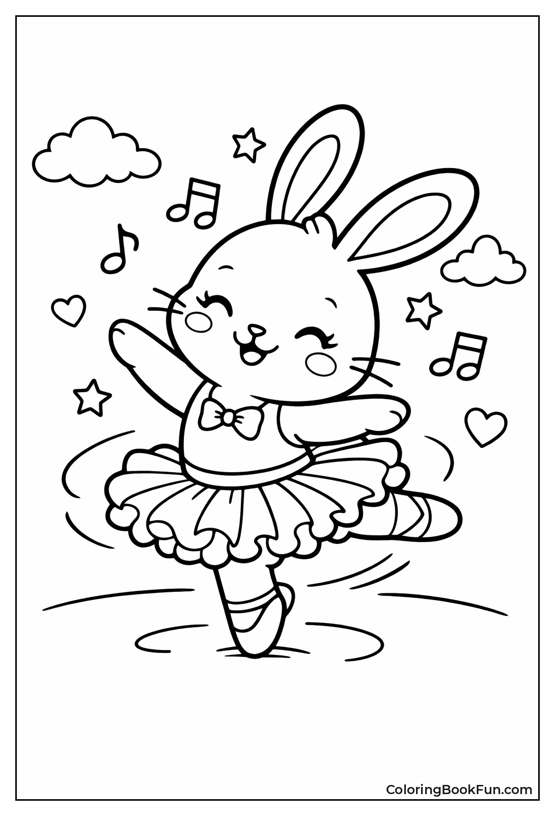 Bunny Twirling in Fluffy Tutu