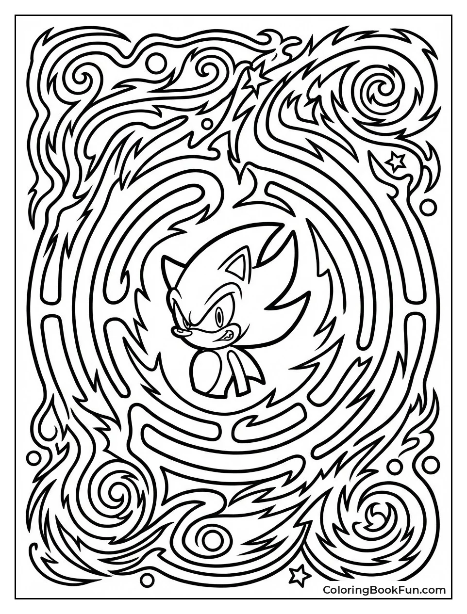 Dark Sonic Maze Speed Trails