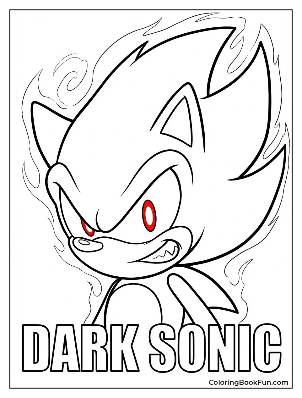 Fierce Dark Sonic Eyes Glow