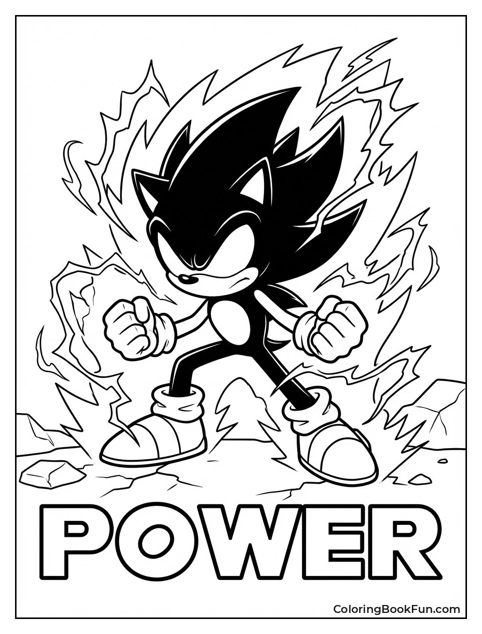 Dark Sonic Crouches with Energy