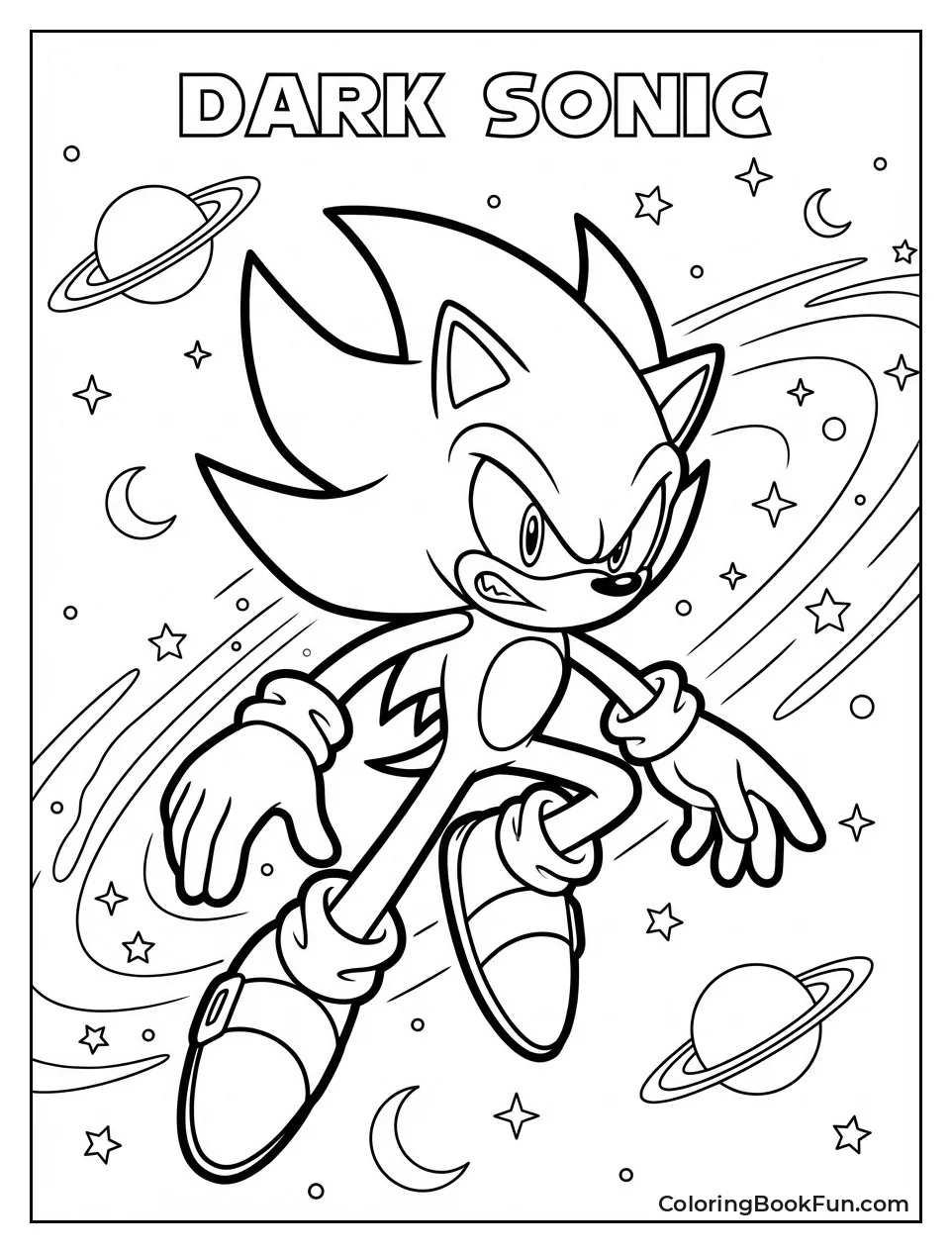 Dark Sonic Soars Starry Space
