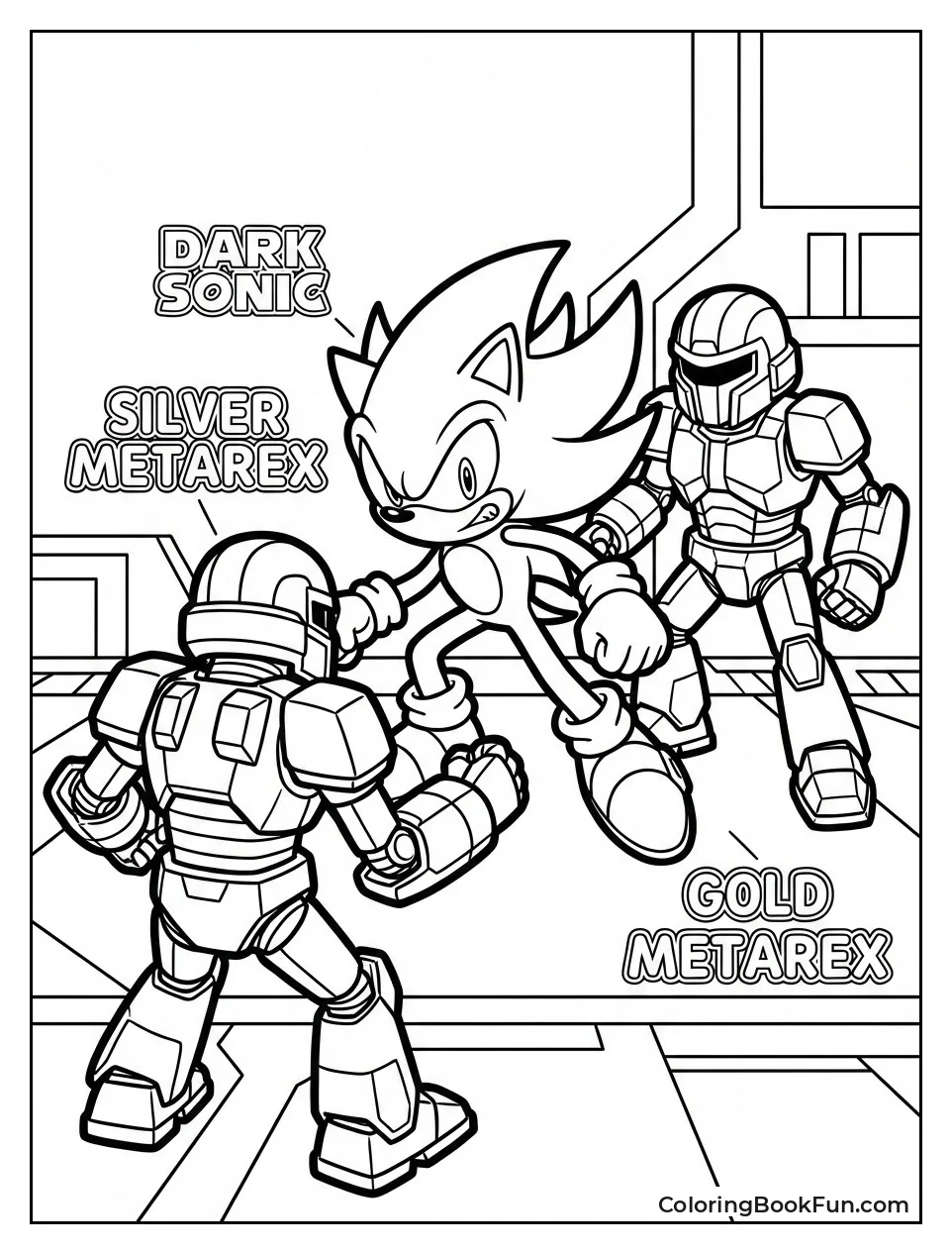 Dark Sonic Faces Robot Duo