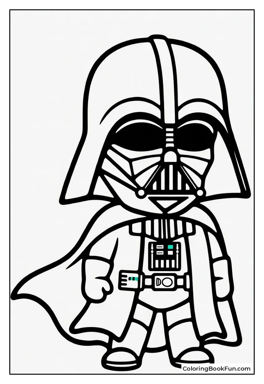 Darth Vader Standing with Flowing Cape