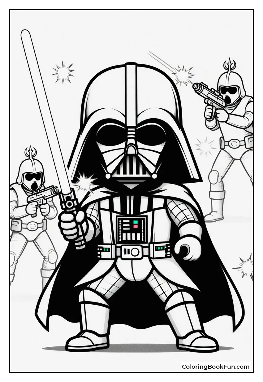 Vader Deflects Blaster Bolts