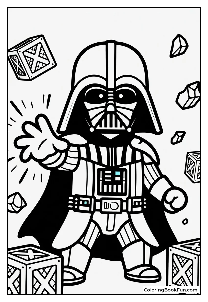 Vader Pushes Debris with Force