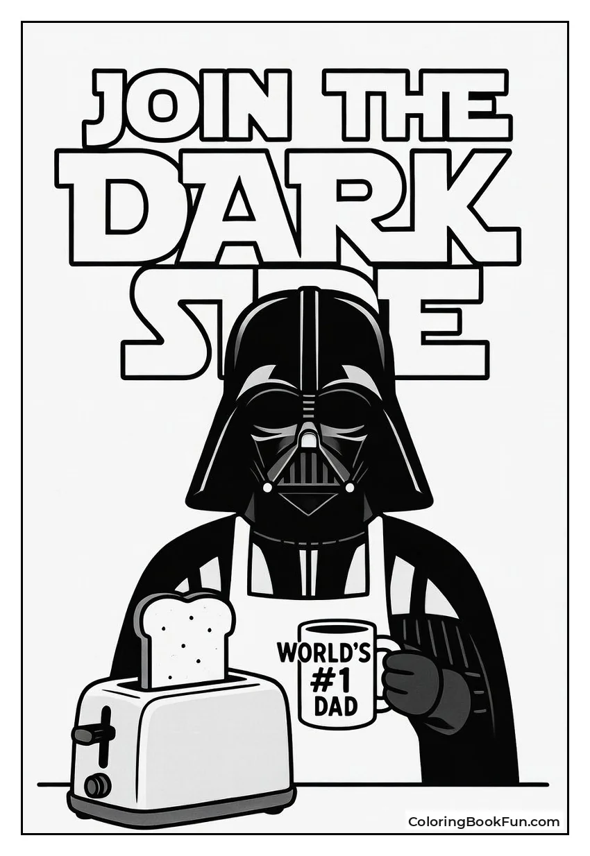 Vader Holds Dad Mug