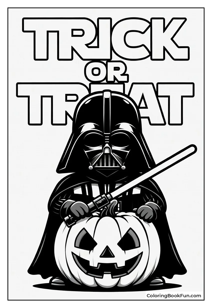 Vader Carves Halloween Pumpkin