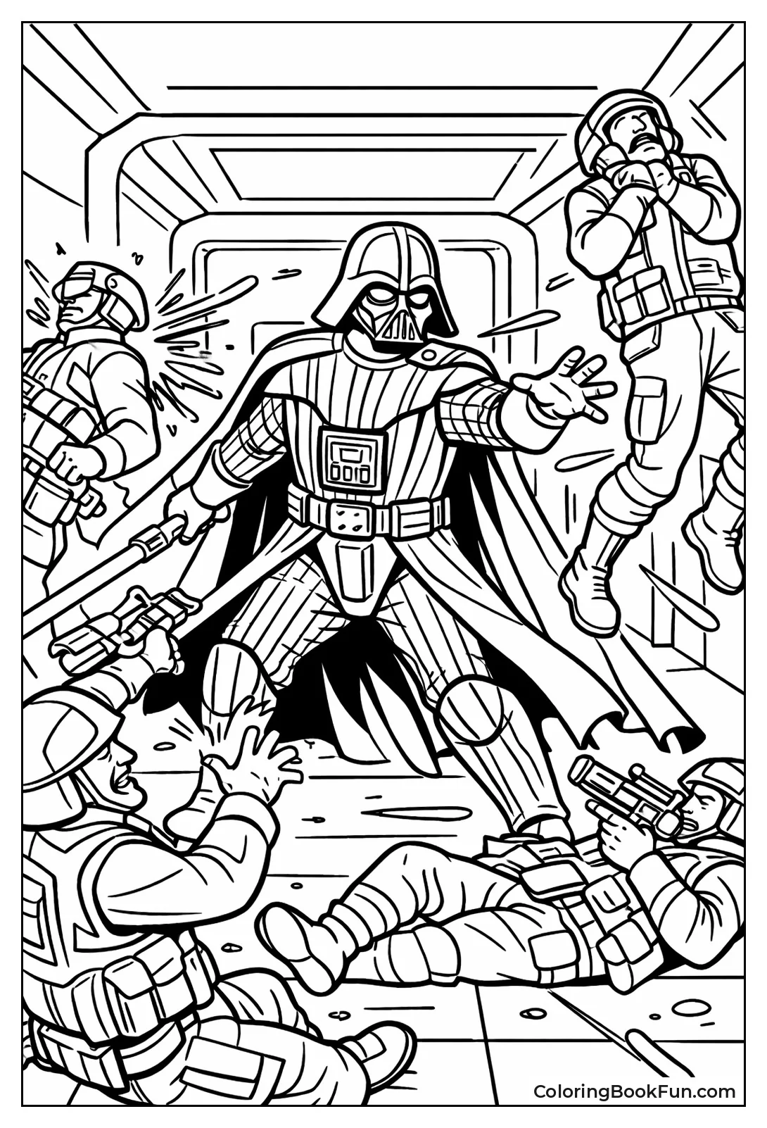 Vader Battles Rebels Hallway