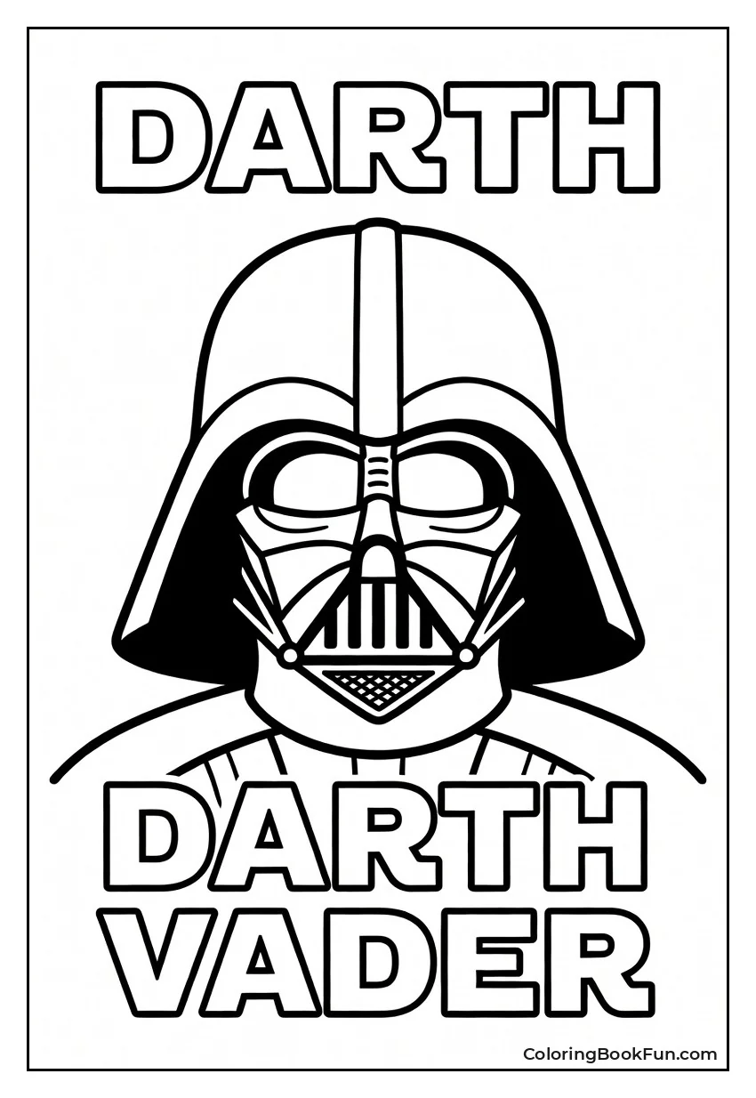 Darth Vader's Black Helmet Portrait