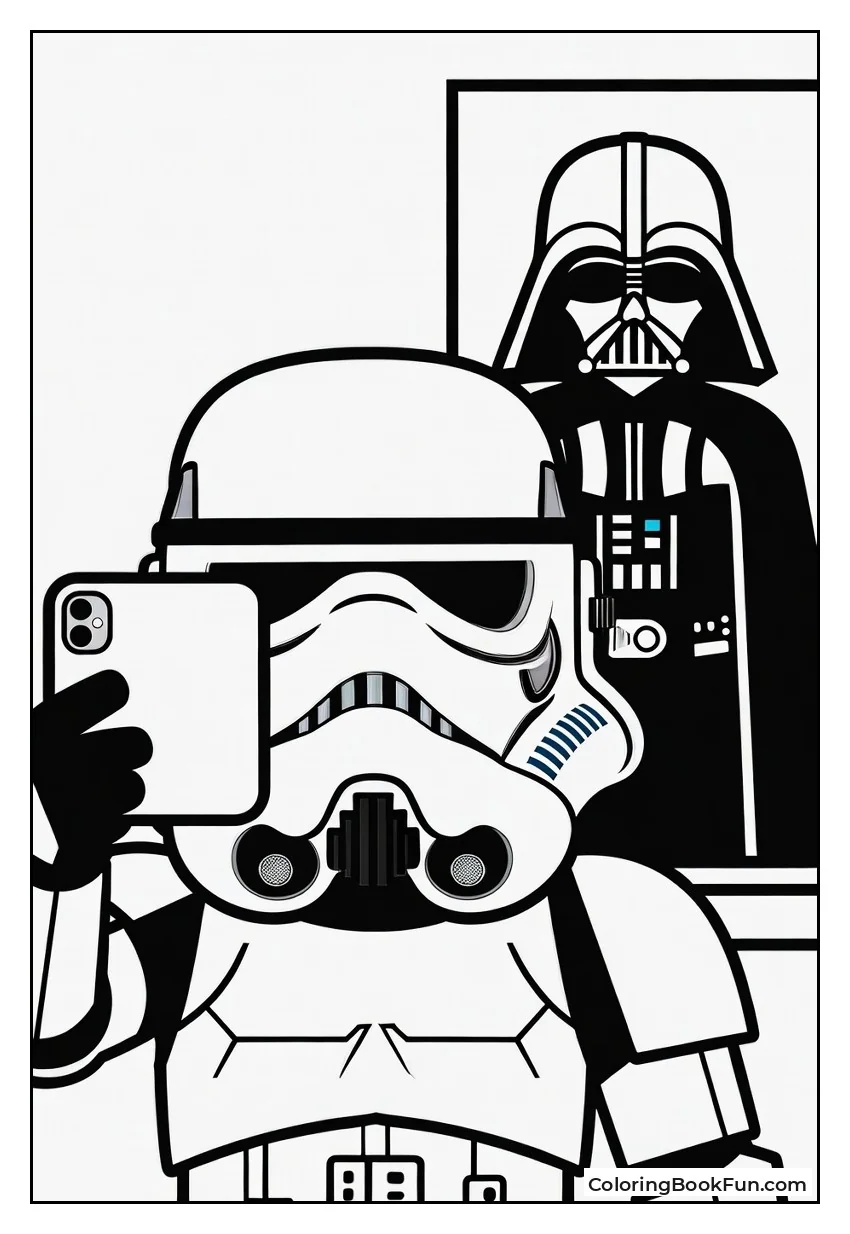 Stormtrooper Selfies near Vader