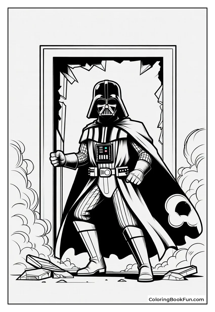 Vader Boards Smoking Ship