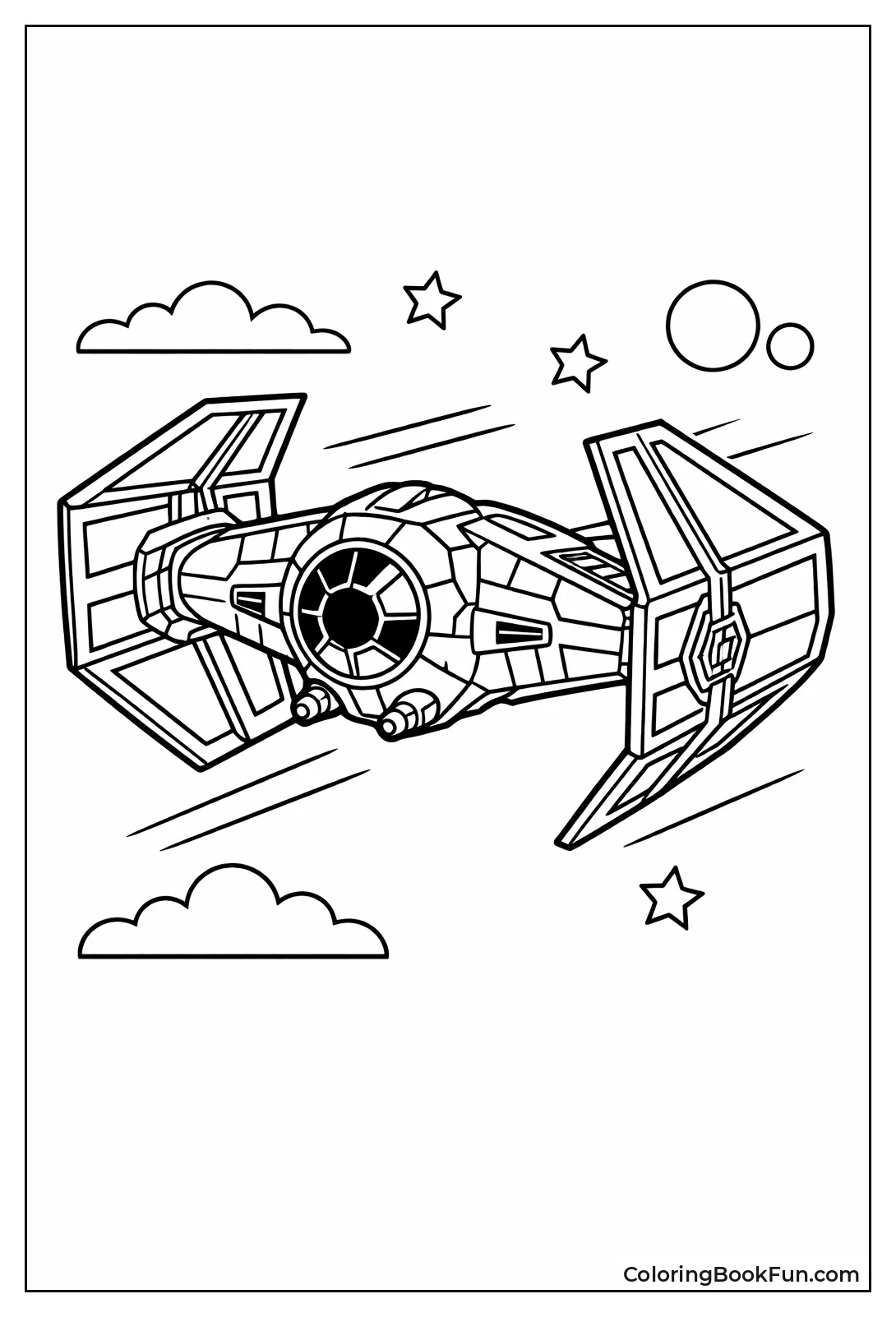 Vader's Black TIE Fighter Flies