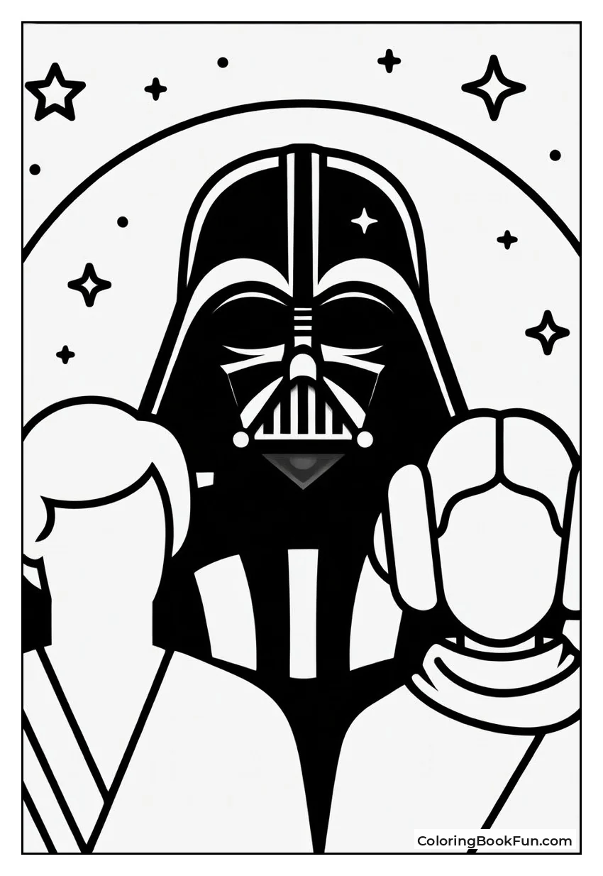 Vader Silhouette with Kids